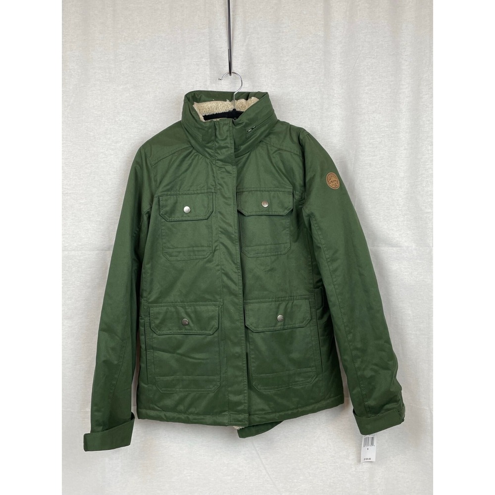 Gerry Military Cargo Sherpa Lined Jacket, Stow Away Hood, Women's Small, New